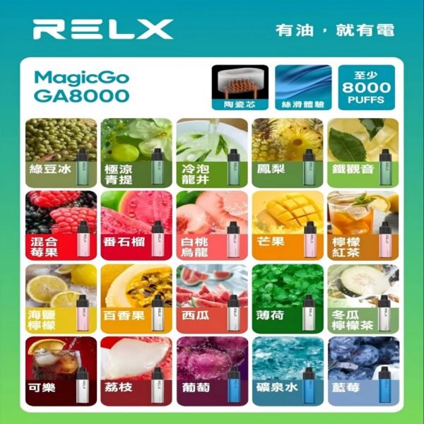 RELX悅刻一次性拋棄式GA8000