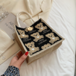 可愛小熊便當包｜2026夏季新款 時尚外出手提包 ins 單肩斜背包