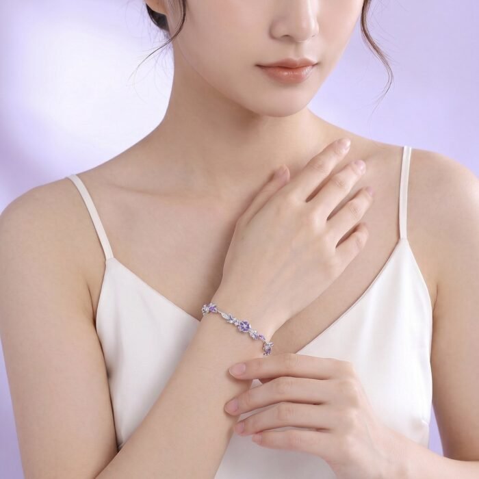 【銀蝶坊】告白紫藤花語手鍊｜紫色鋯石花朵設計・氣質百搭女款手飾 商品影片封面